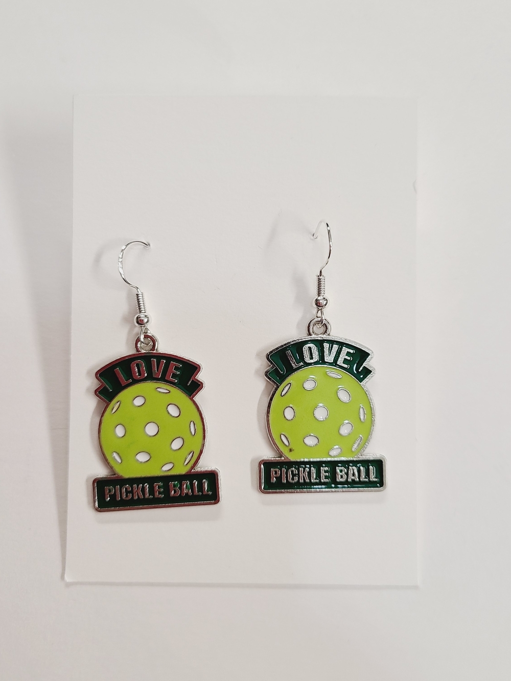 Pickleball Green Earrings